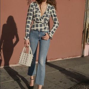 Beautiful Reformation Lee Wrap Top - Made in USA